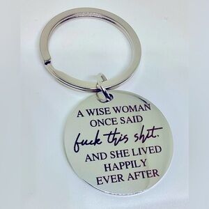 ❣️ New! Silver Metallic Motivational Key Chain Keychain Wise Woman